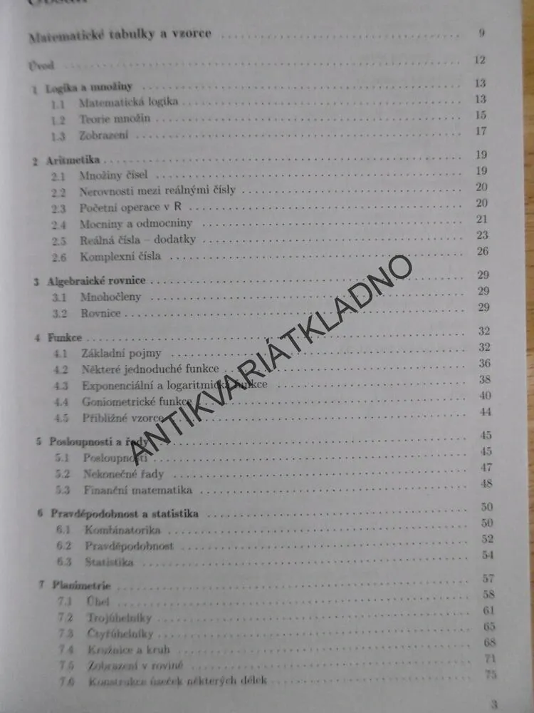MATEMATICKÉ, FYZIKÁLNÍ A CHEMICKÉ TABULKY A VZORCE PRO STŘEDNÍ ŠKOLY