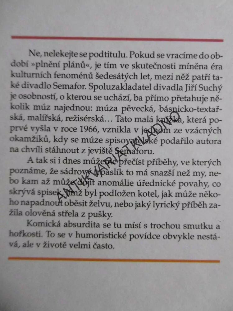 JIŘÍ SUCHÝ, STO POVÍDEK ANEB NESPLNĚNÝ PLÁN