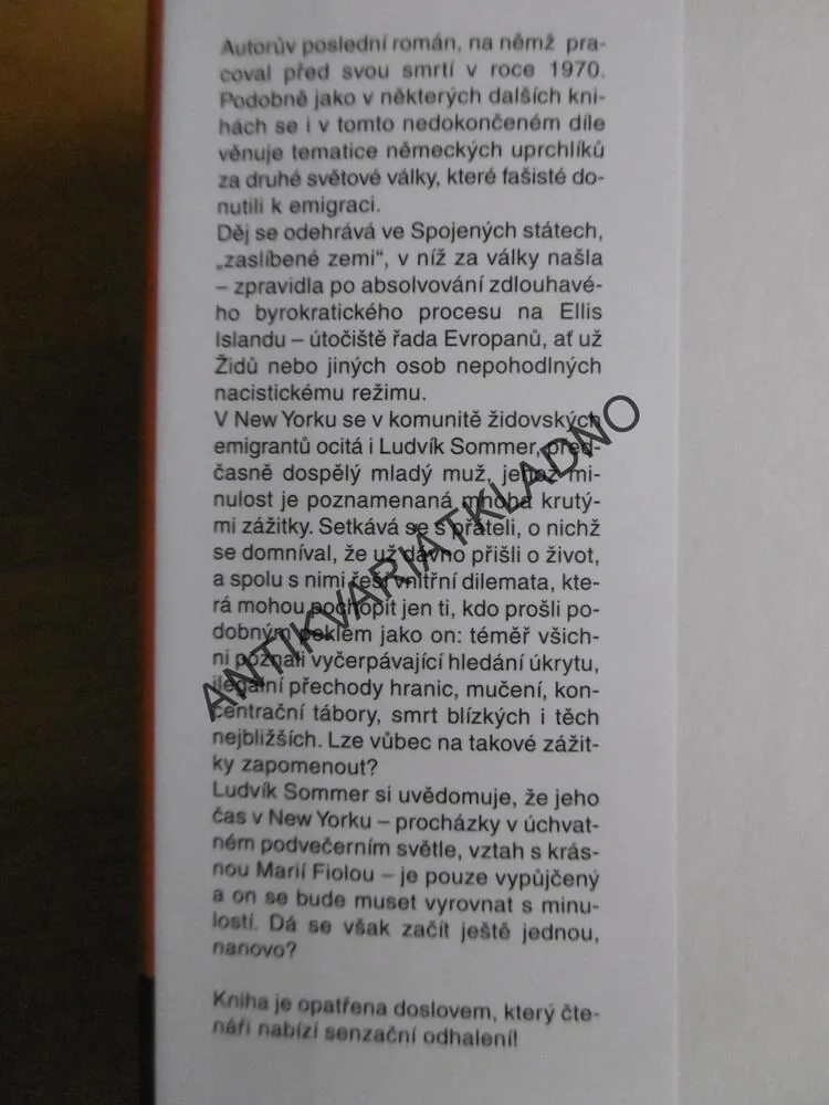 ZASLÍBENÁ ZEMĚ, ERICH MARIA REMARQUE, **an