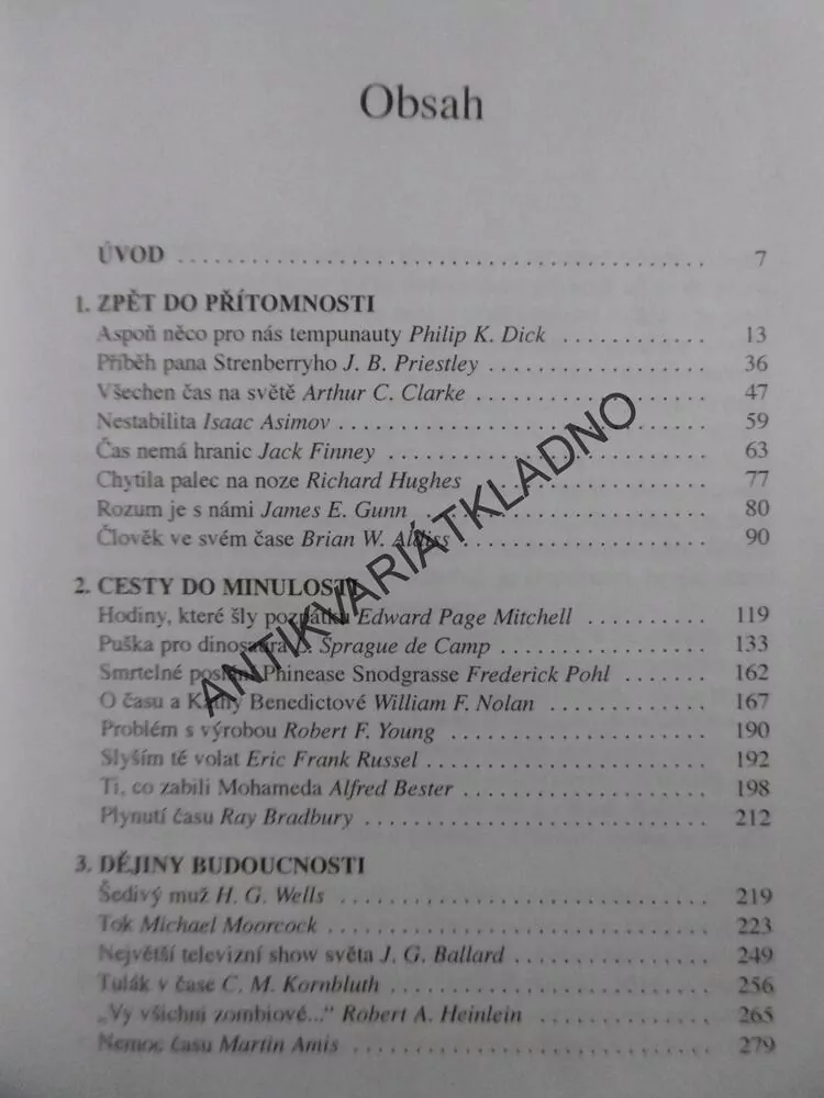 CESTOVÁNÍ V ČASE, ARTHUR C.CLARKE, RAY BRADBURY, R.A. HEINLEIN, AJ., **an