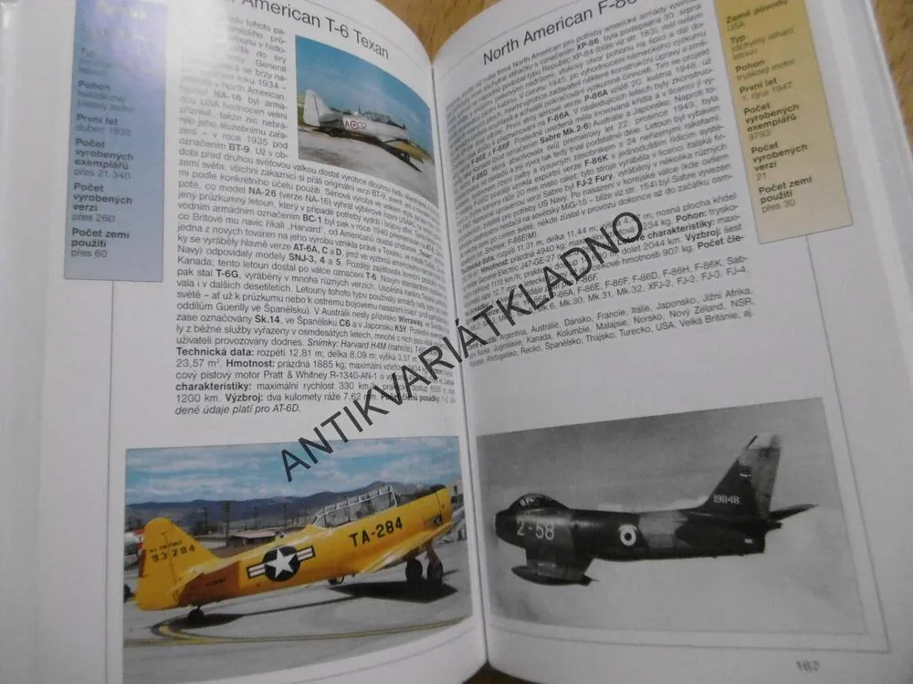 LETADLA, NEJVÝZNAMNĚJŠÍ I HISTORICKÉ TYPY, **an