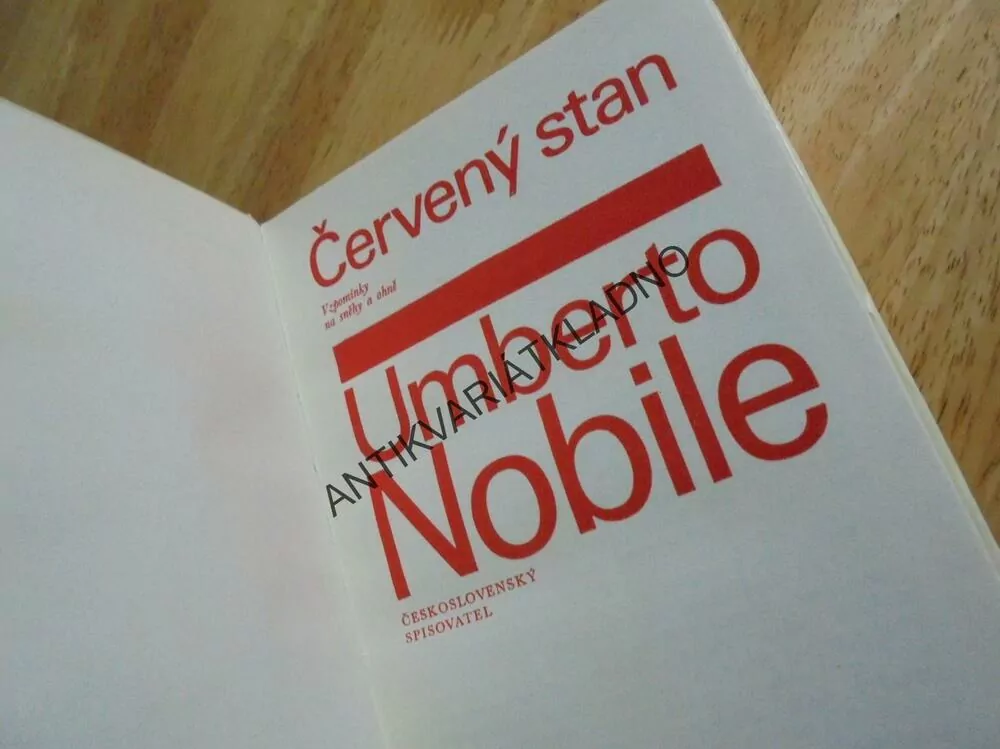 ČERVENÝ STAN, UMBERTO NOBILE, LETECTVÍ, LETEC
