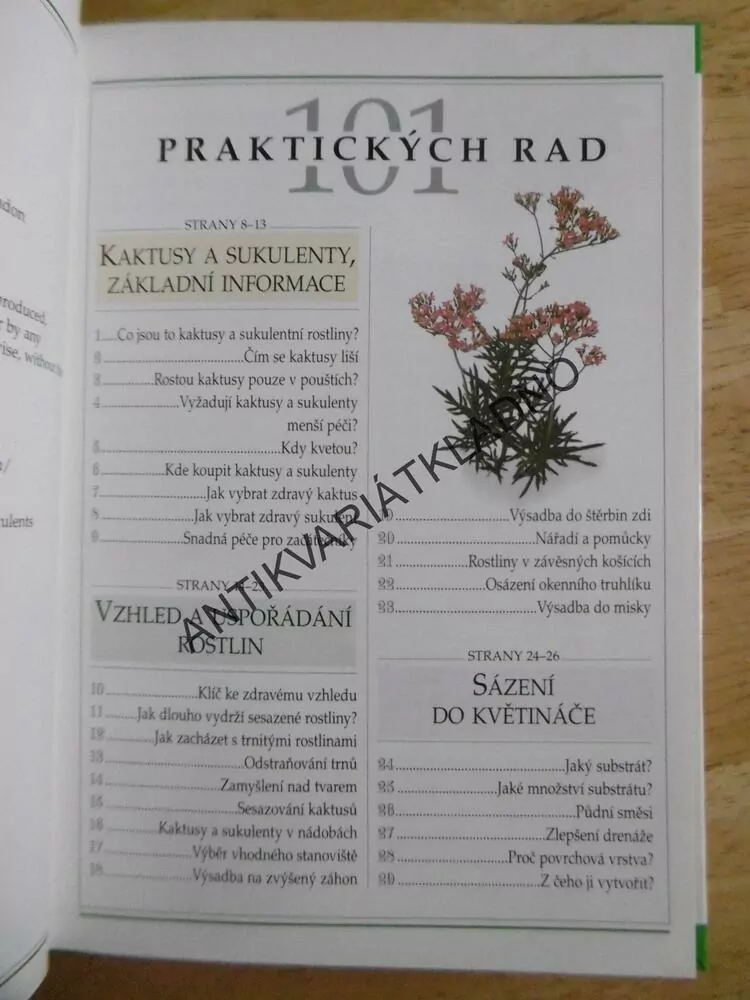 KAKTUSY A SUKULENTY, 101 PRAKTICKÝCH RAD, **an