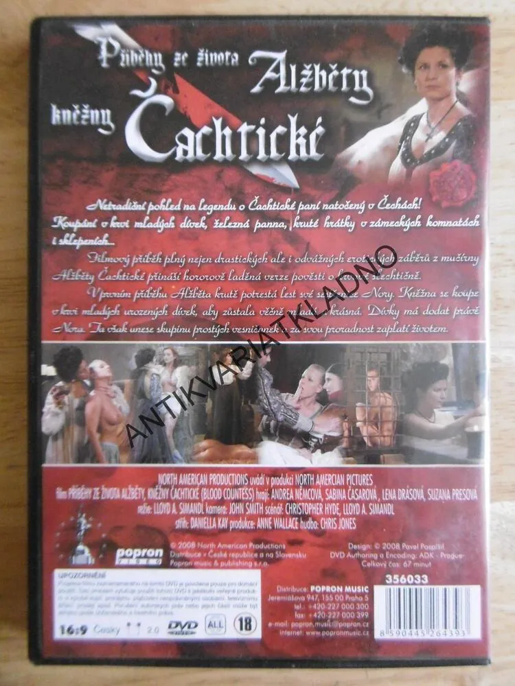 PŘÍBĚHY ZE ŽIVOTA KNĚŽNY ALŽBĚTY ČACHTICKÉ, DVD FILM