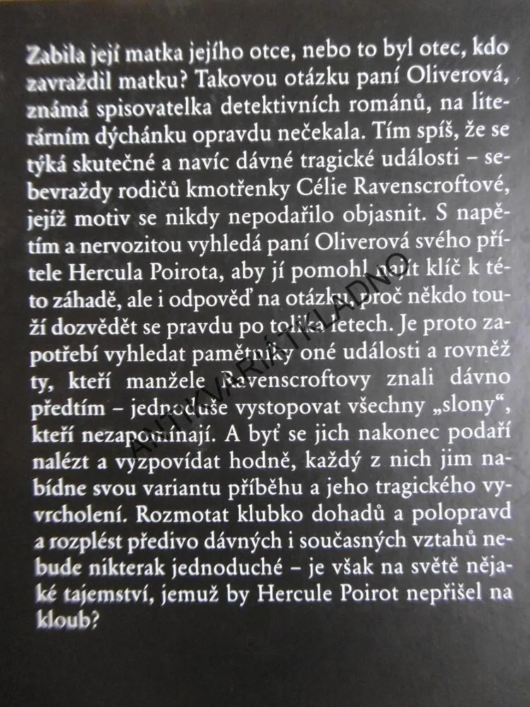 SLONI MAJÍ PAMĚŤ, AGATHA CHRISTIE, **an