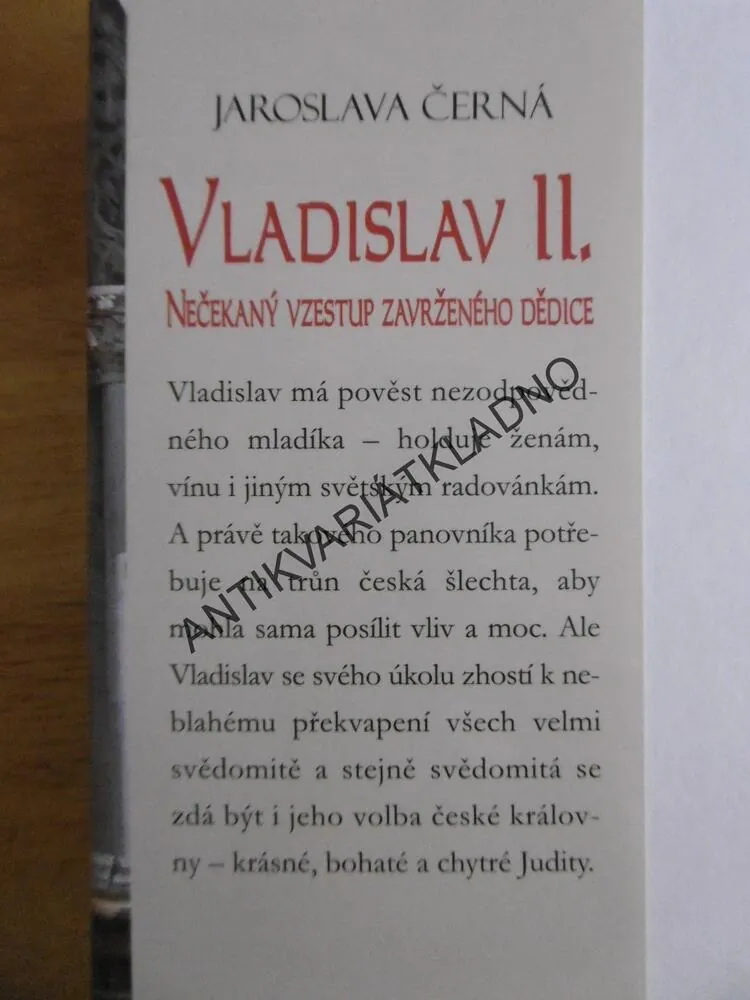 VLADISLAV II., JAROSLAVA ČERNÁ,  **an