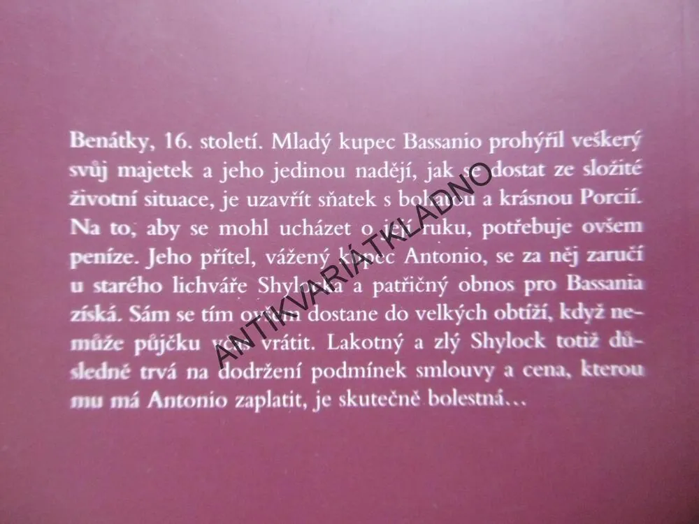 KUPEC BENÁTSKÝ, WILLIAM SHAKESPEARE, 