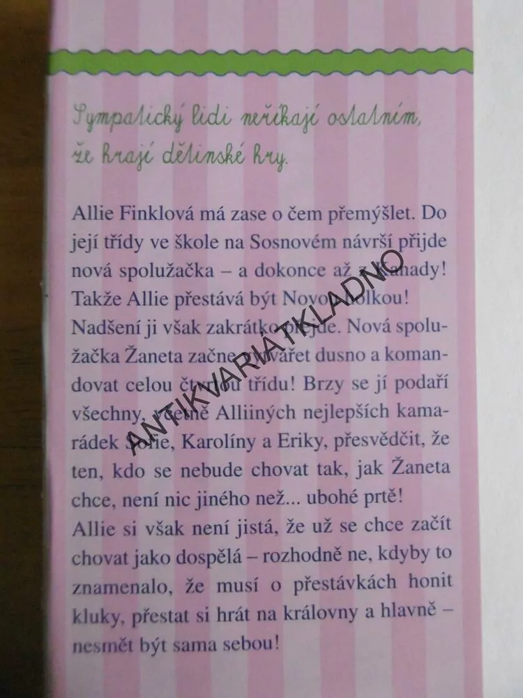 ALLIE FINKLOVÁ, HOLČIČÍ PRAVIDLA, MEG CABOTOVÁ, **an