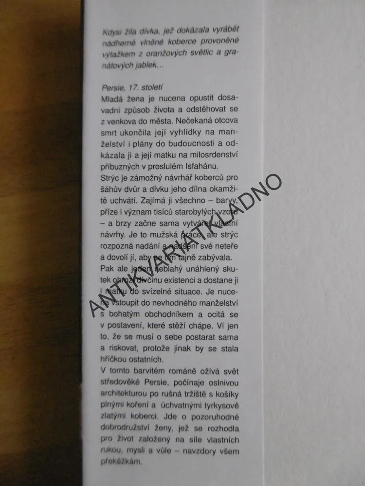 KREV KVĚTŮ, ANITA AMIRREZVANI, **an