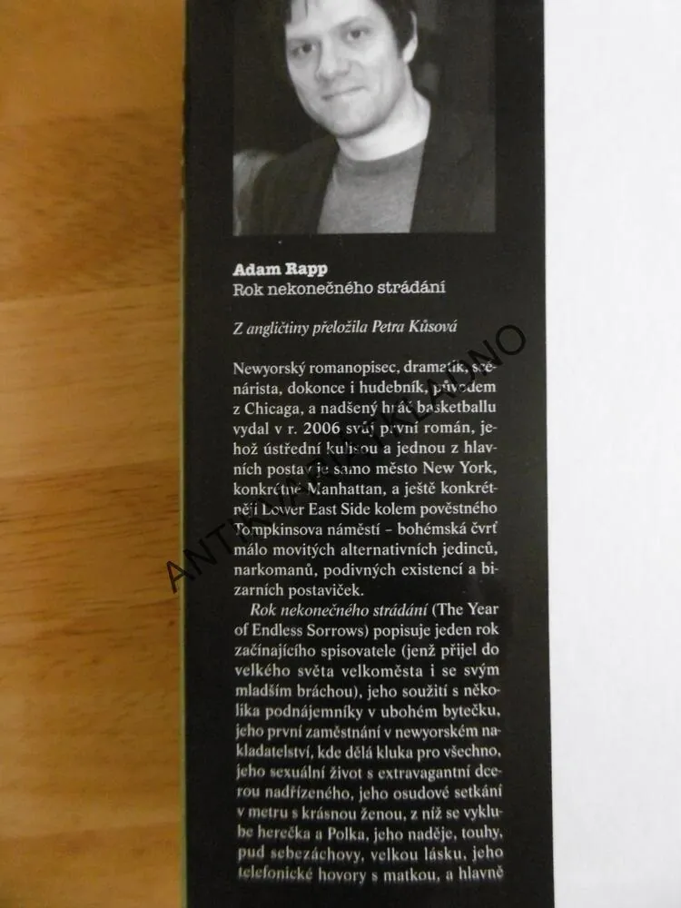ROK NEKONEČNÉHO STRÁDÁNÍ, ADAM RAPP, **an