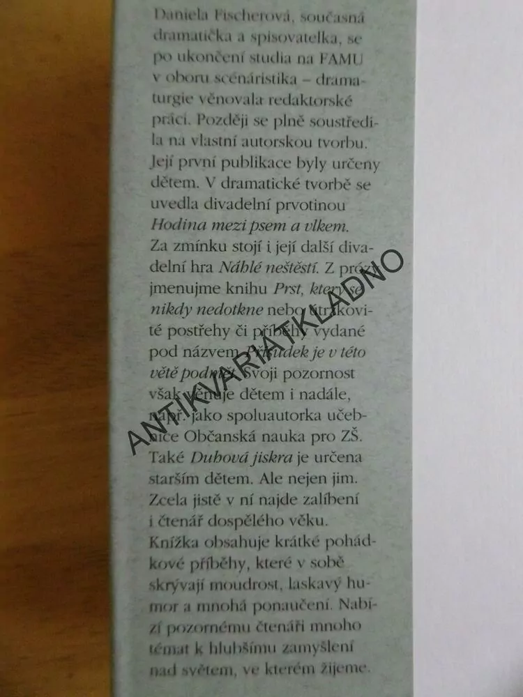 DUHOVÁ JISKRA, DANIELA FISCHEROVÁ, **an