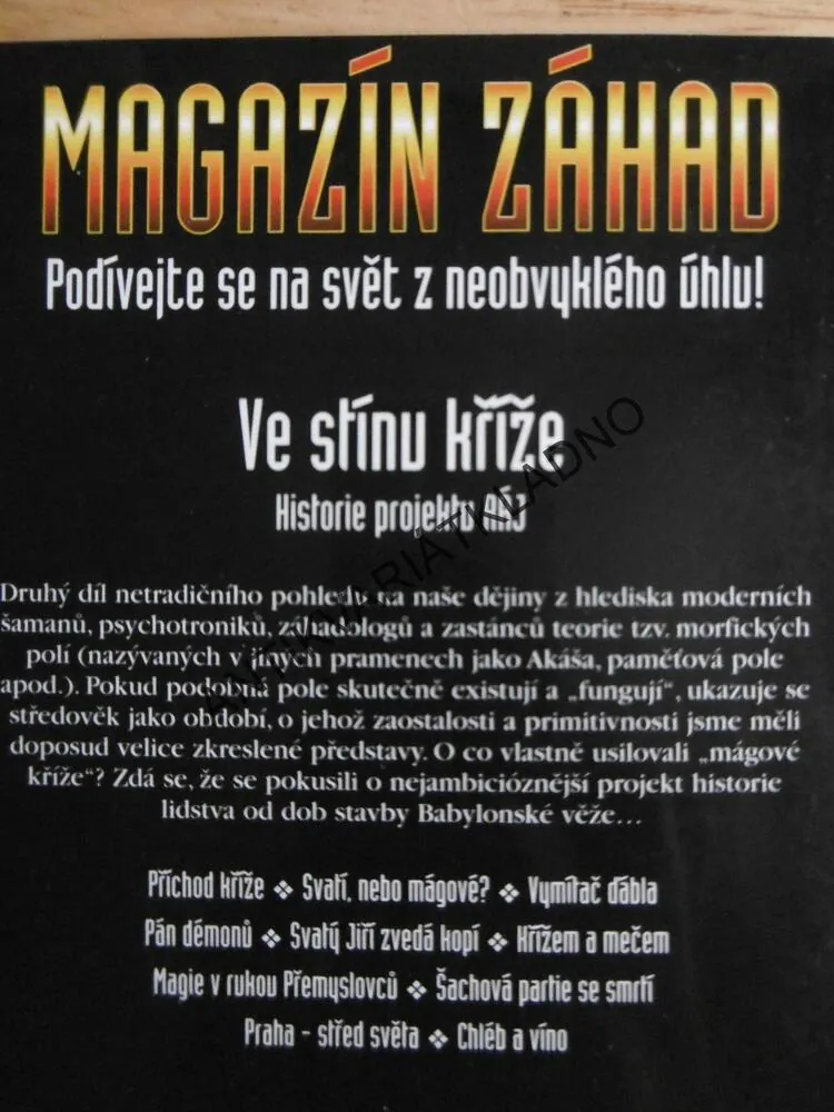 UTAJENÉ DĚJINY ČECHM II., VE STÍNU KŘÍŽE, ALEŠ ČESAL, OTOMAR DVOŘÁK, MÁTL,