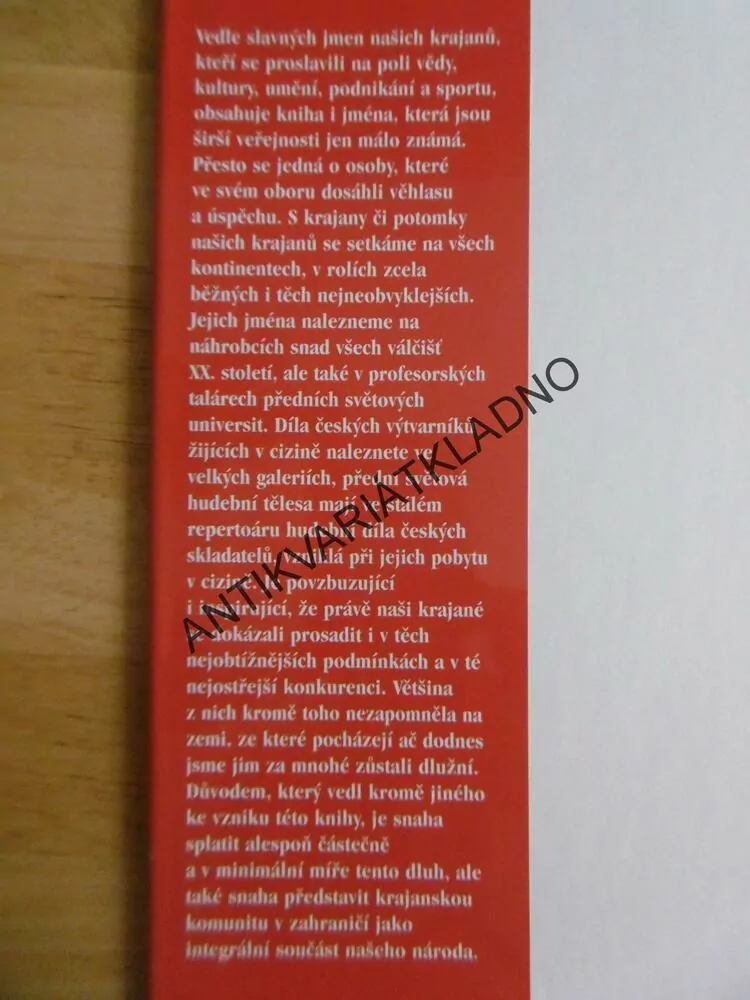 ČEŠI VE SVĚTĚ, CZECHS AROUND THE WORLD, **an