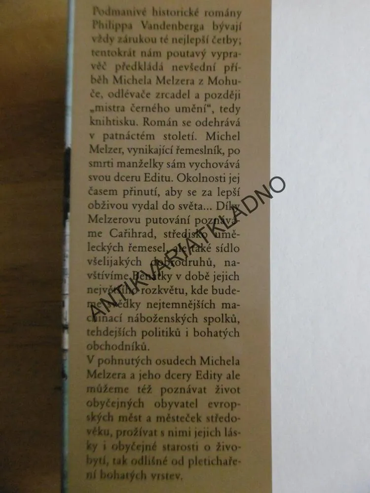 ODLÉVAČ ZRCADEL, PHILIPP VANDENBERG, **an