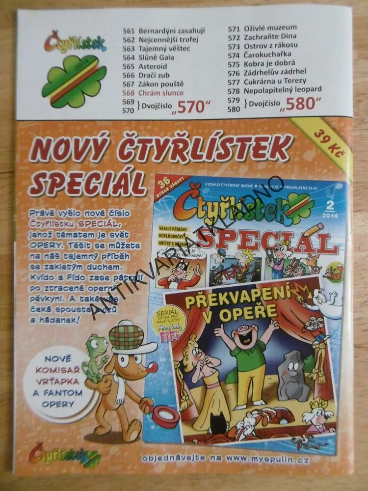 ČTYŘLÍSTEK 568 - CHRÁM SLUNCE