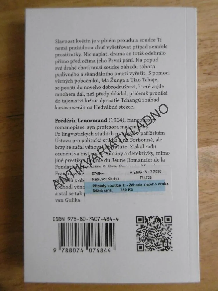 ZÁHADA ZLATÉHO DRAKA, FREDERIC LENORMAND, PŘÍPADY SOUDCE TI, **an