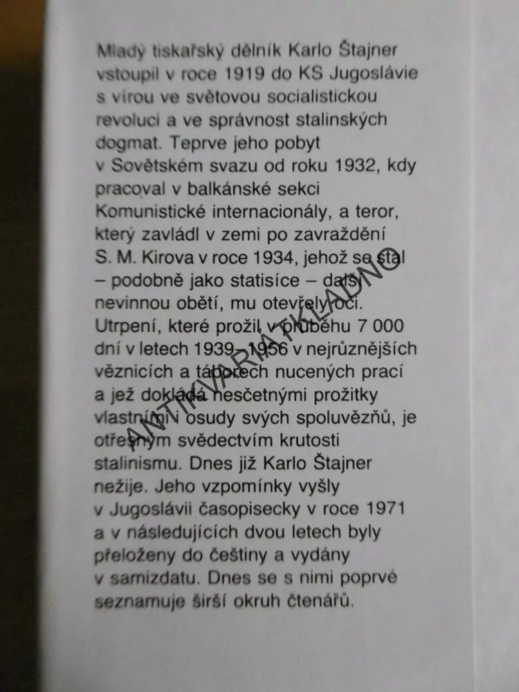 7000 DNÍ NA SIBIŘI, KARLO ŠTAJNER, **an