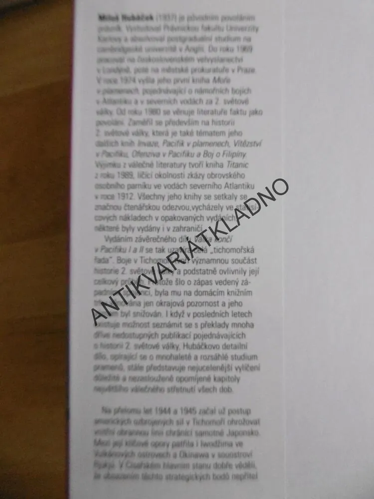 VÁLKA KONČÍ V PACIFIKU, 1. PEVNOST IWODŽIMA, MILOŠ HUBÁČEK, **an