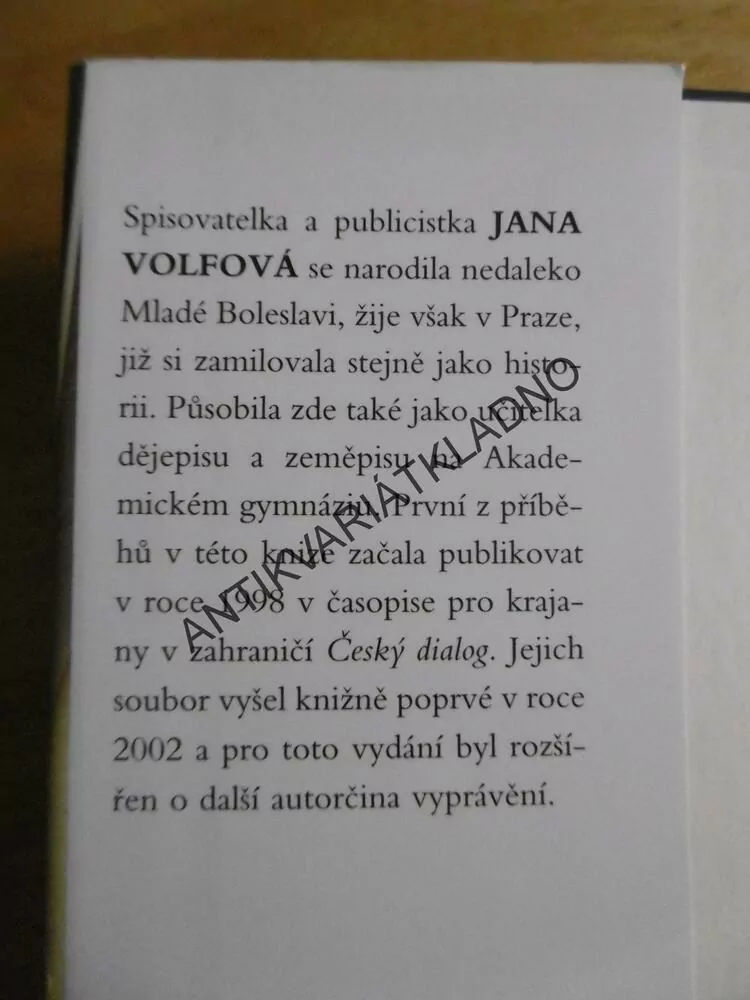 ČESKÝCH DĚJIN HRÁTKY OŠIDNÉ, JANA VOLFOVÁ, **an