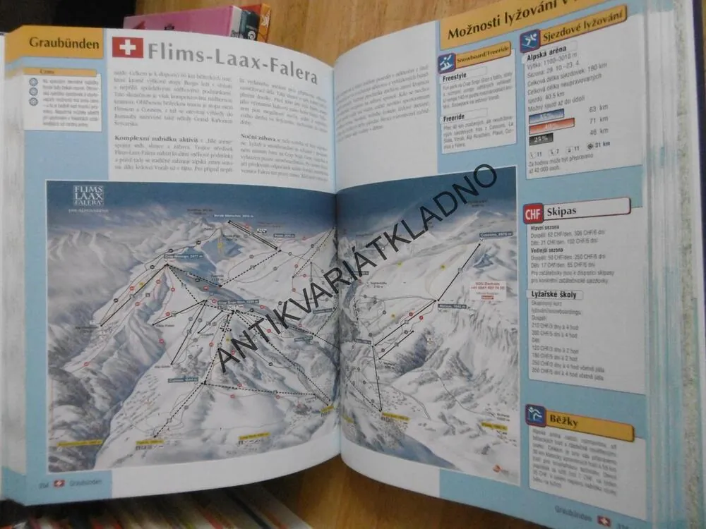 VELKÝ SKI ATLAS, PRŮVODCE NEJLEPŠÍMI ZIMNÍMI STŘEDIKY V ALPÁCH, VČETNĚ AUTOMAPY, **an