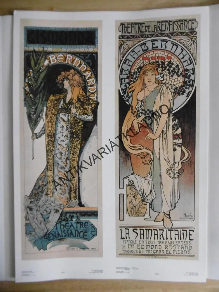PLAKÁTY, ALFONS MUCHA, (VELKÝ FORMÁT) 10 REPRODUKCÍ, 1. VYDÁNÍ
