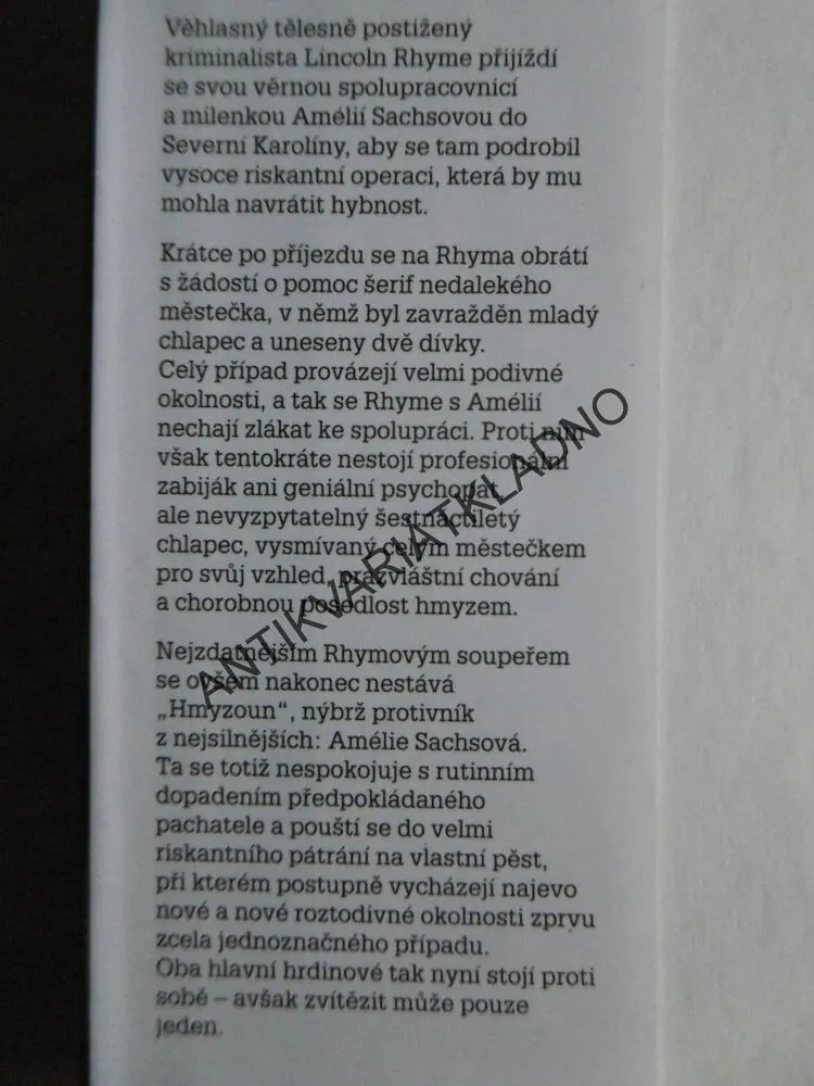PRÁZDNÉ KŘESLO, JEFFERY DEAVER, **an
