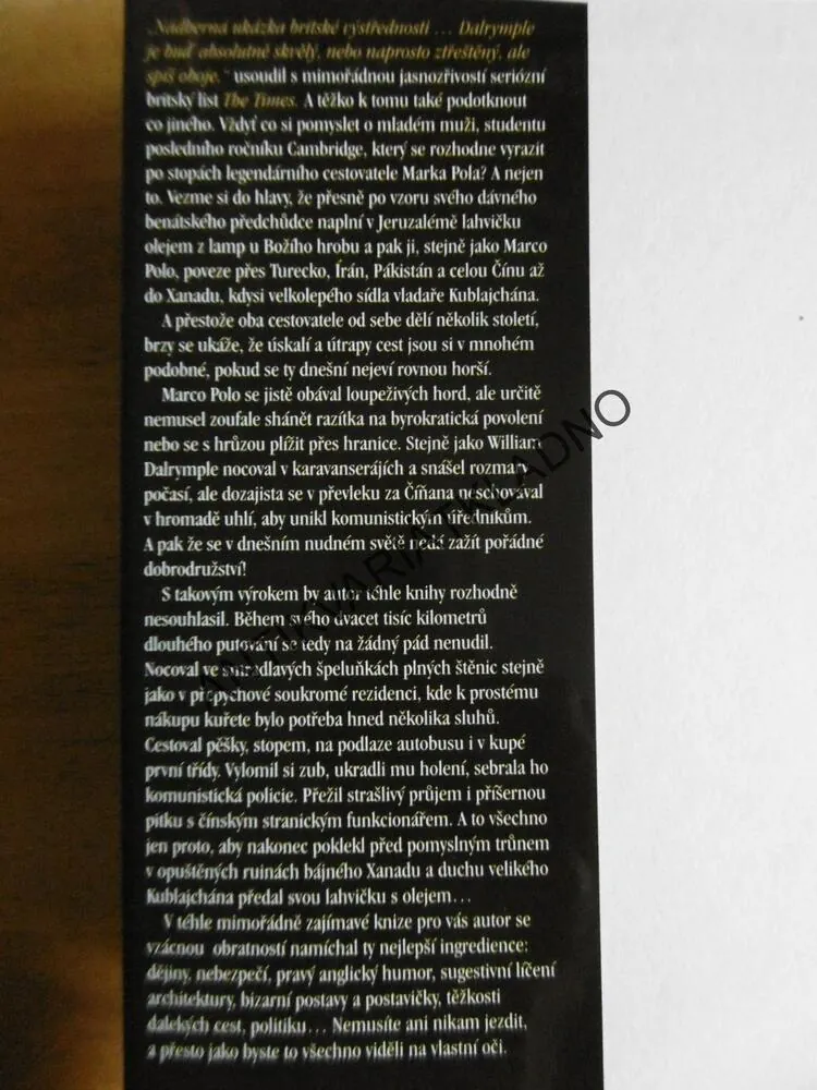 XANADU, CESTA ZA KUBLAJCHÁNEM, WILLIAM DALRYMPLE **an