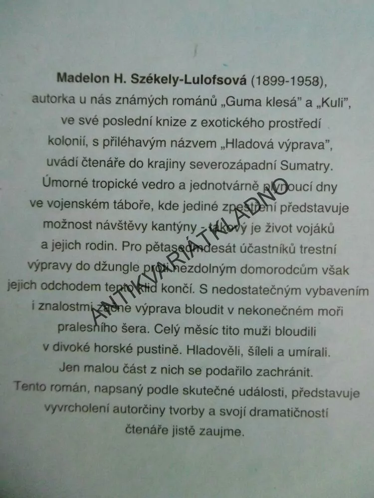 HLADOVÁ VÝPRAVA, MADELON LULOFSOVÁ, **an
