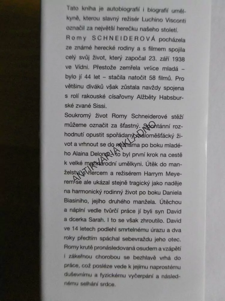 JÁ ROMY, DENÍK MÉHO ŽIVOTA, ROMY SCHNEIDER, FILM SISSI, **an