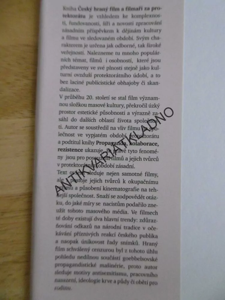 ČESKÝ HRANÝ FILM A FILMAŘI ZA PROTEKTORÁTU, LUKÁŠ KAŠPAR, **an