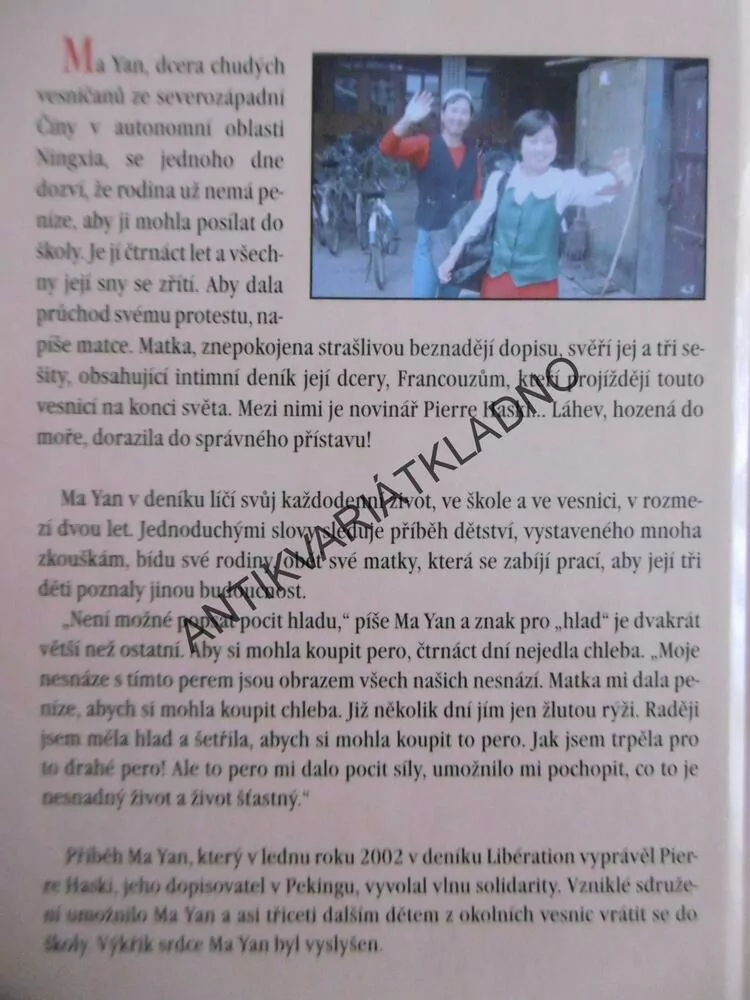 DENÍK ČÍNSKÉ ŠKOLAČKY, VŠEDNÍ ŽIVOT MY YAN, PIERRE HASKI, **an