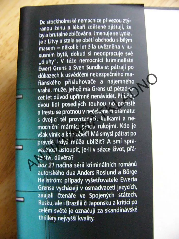 BOX 21, ROSLUND A HELLSTRÖM, ŠVÉDSKÁ KRIMI, **an