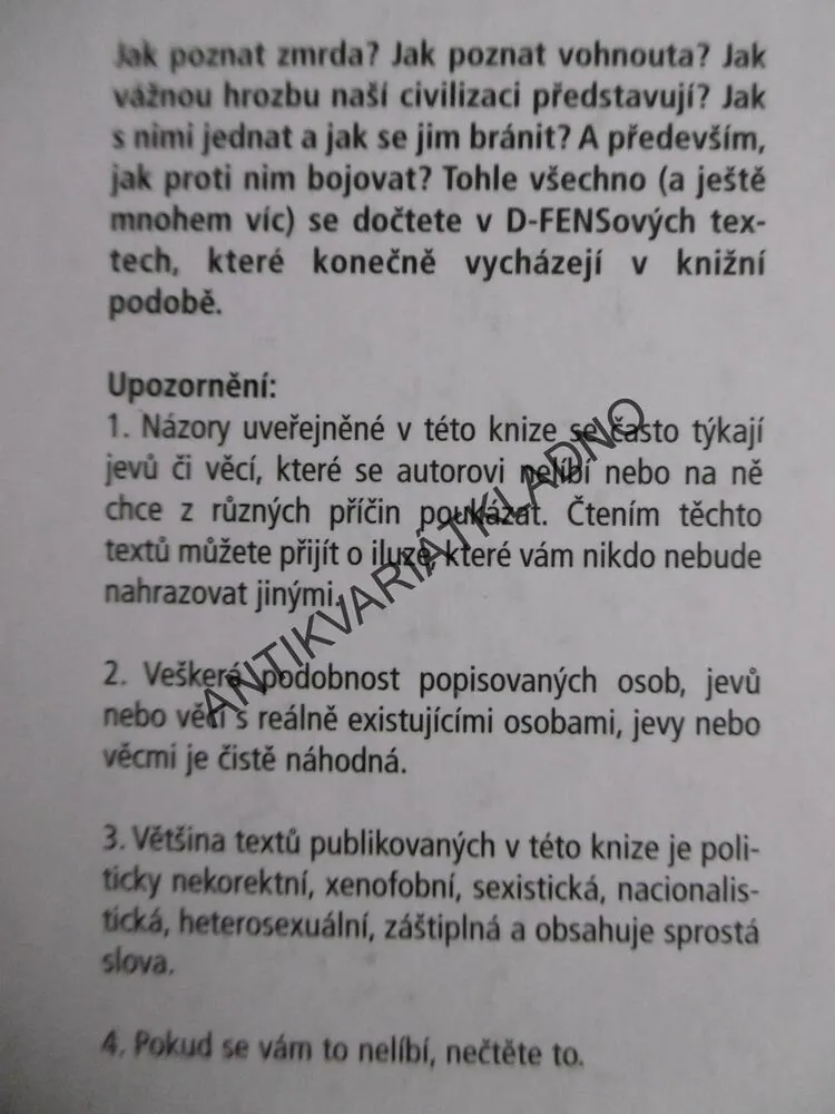 ZMRDI, VOHNOUTI A MY, D-FENS, **an