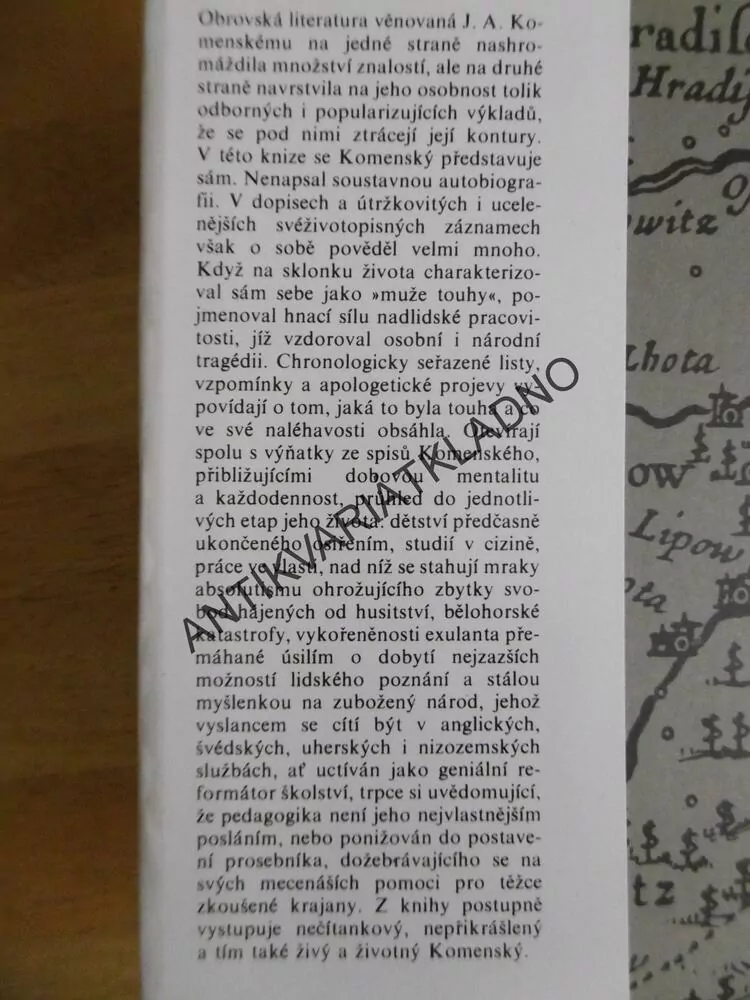 JAN ÁMOS KOMENSKÝ, O SOBĚ, **an