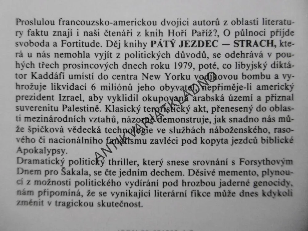 PÁTÝ JEZDEC- STRACH, D.LAPIERRE, L. COLLINS, **an