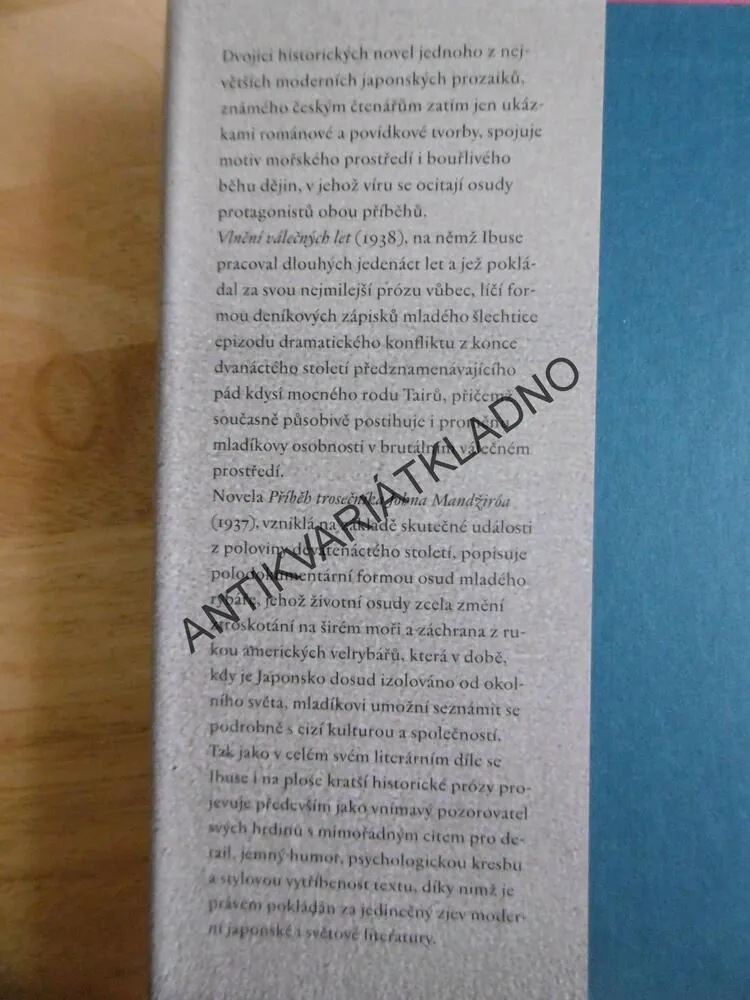 NA VLNÁCH, MASUDŽI IBUSE, **an