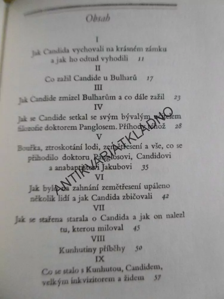 CANDIDE, VOLTAIRE, JAROSLAV ŠVÁB, **an