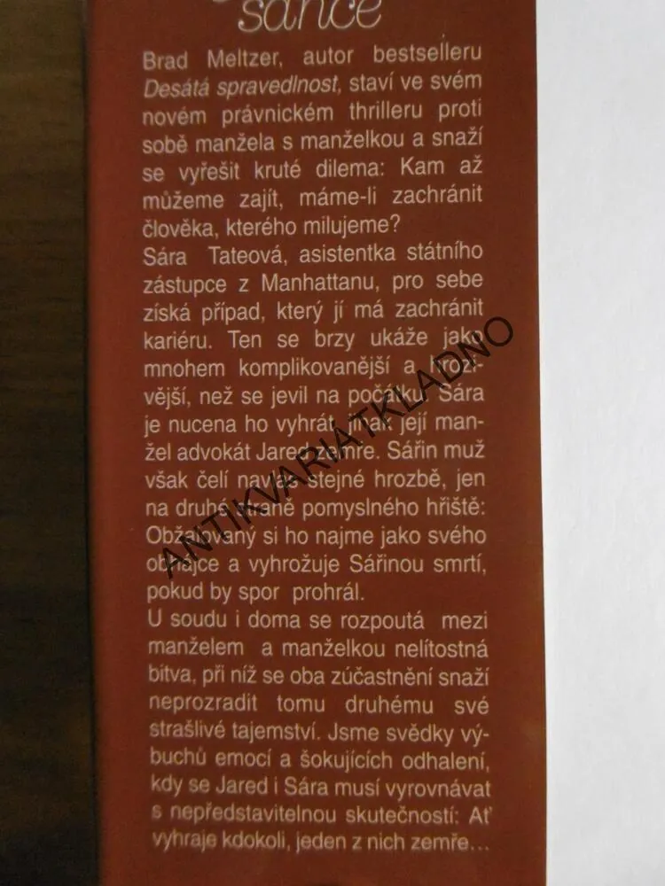 VYROVNANÉ ŠANCE, BRAD MELTZER, **an