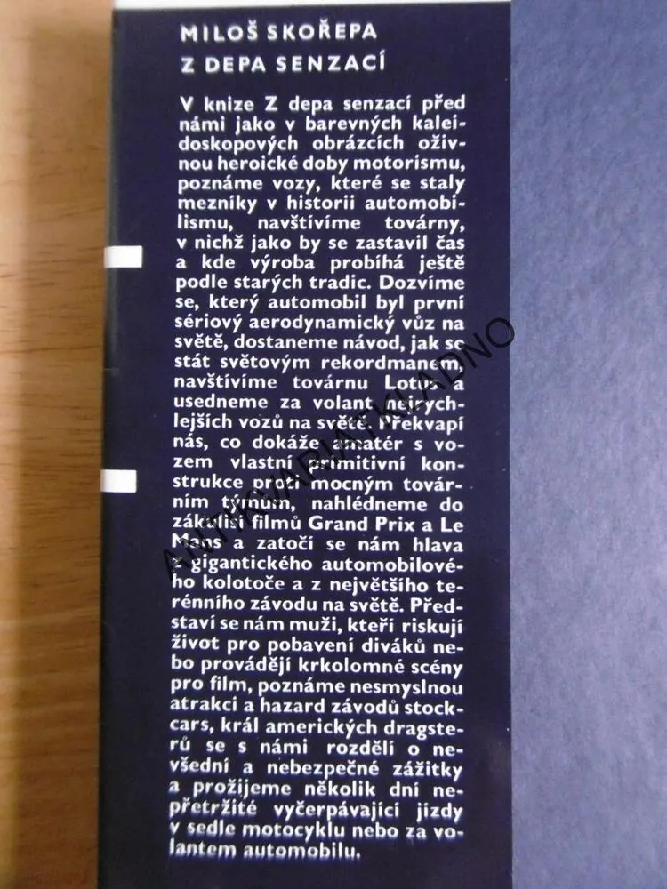 Z DEPA SENZACÍ, MILOŠ SKOŘEPA, **an