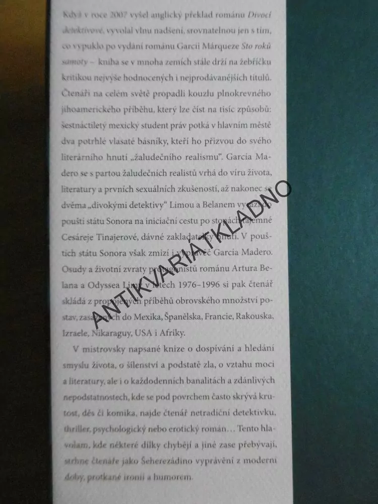 DIVOCÍ DETEKTIVOVÉ, ROBERTO BOLAÑO, **an