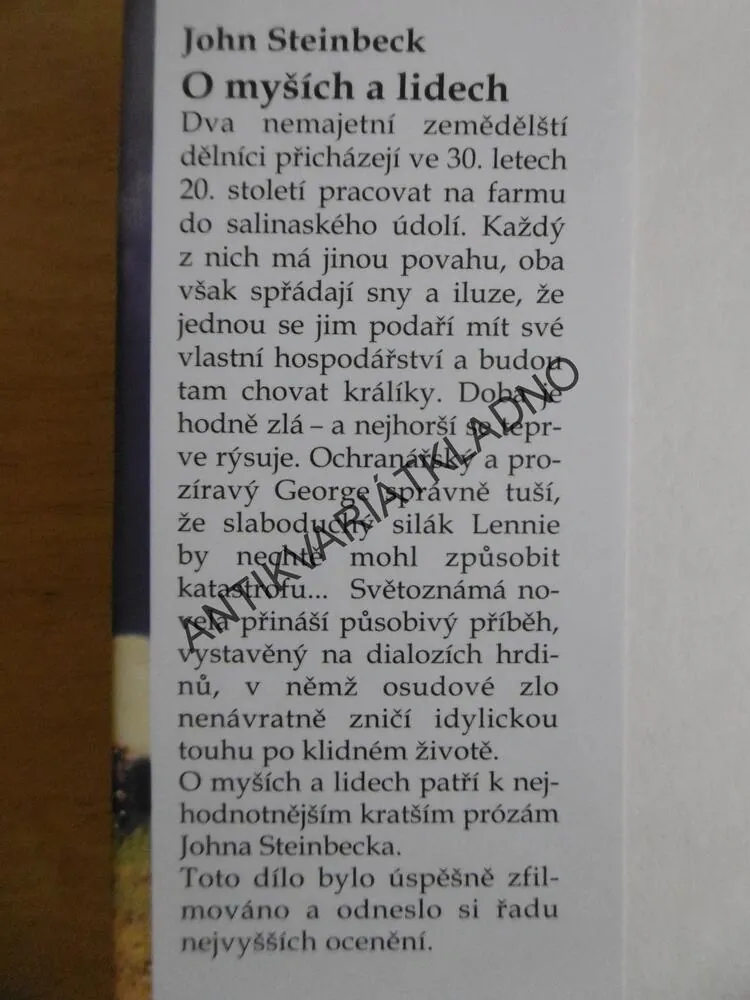 O MYŠÍCH A LIDECH, JOHN STEINBECK, **an