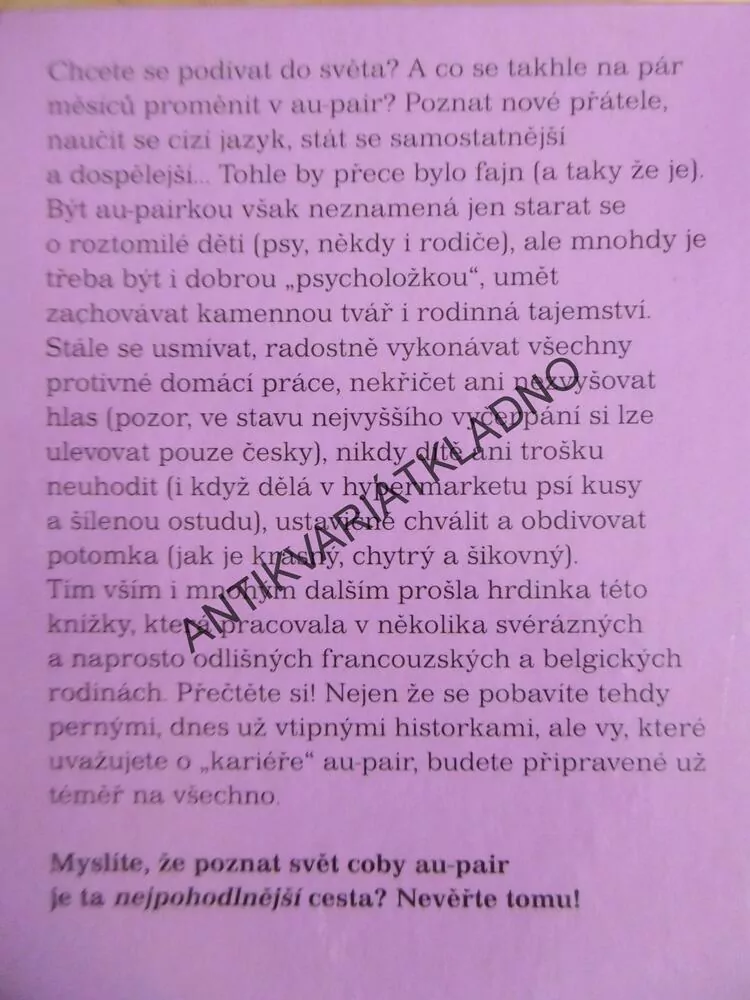 ČESKÁ SLUŽKA ANEB BYLA JSEM AU-PAIR, PETRA BRAUNOVÁ, **an