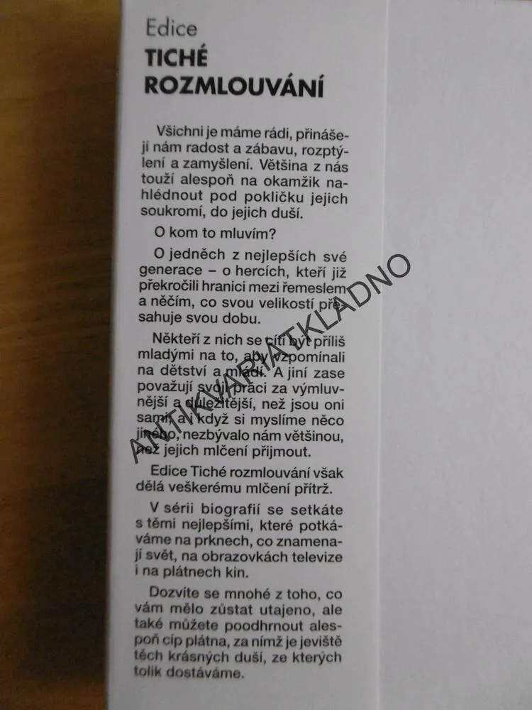 VIKTOR PREISS, TICHÉ ROZMLOUVÁNÍ, PAVEL TROJAN, **an