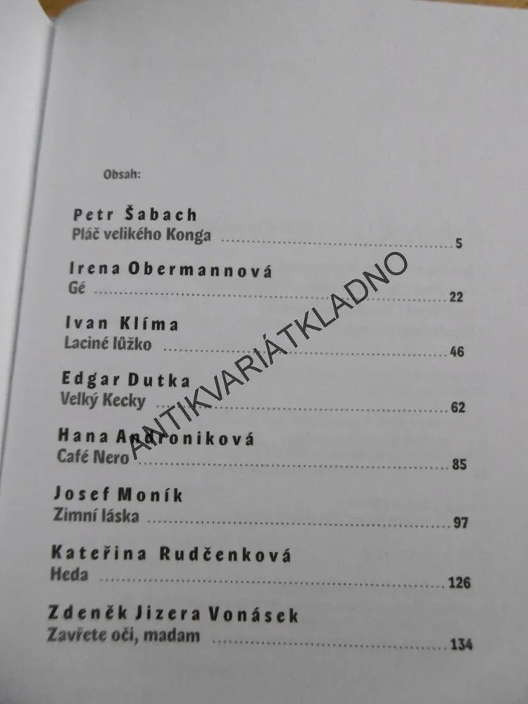 SCHŮZKY S EROTIKOU, IRENA OBERMANNOVÁ, IVAN KLÍMA, ZDENĚK JIZERA VONÁSEK, **an
