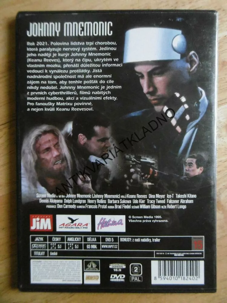 JOHNNY MNEMONIC, DVD FILM