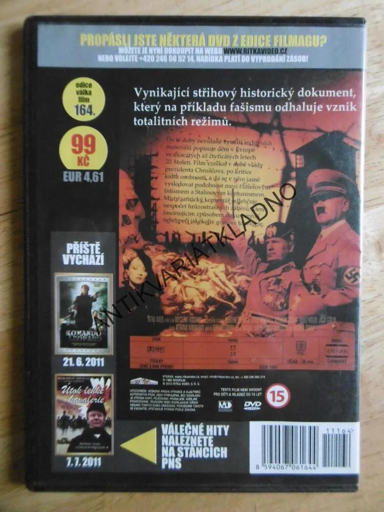 OBYČEJNÝ FAŠISMUS, HITLER, VÁLKA, DVD DOKUMENT