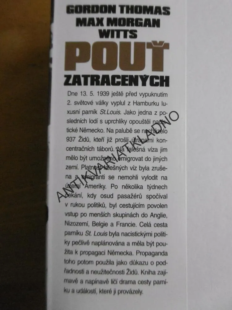 POUŤ ZATRACENÝCH, GORDON THOMAS, MAX MORGAN WITTS, **an