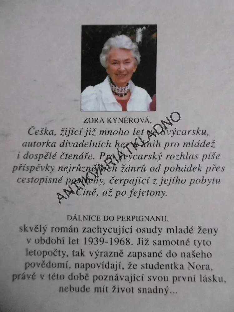 DÁLNICE DO PERPIGNANU, ZORA KYNĚROVÁ, **an