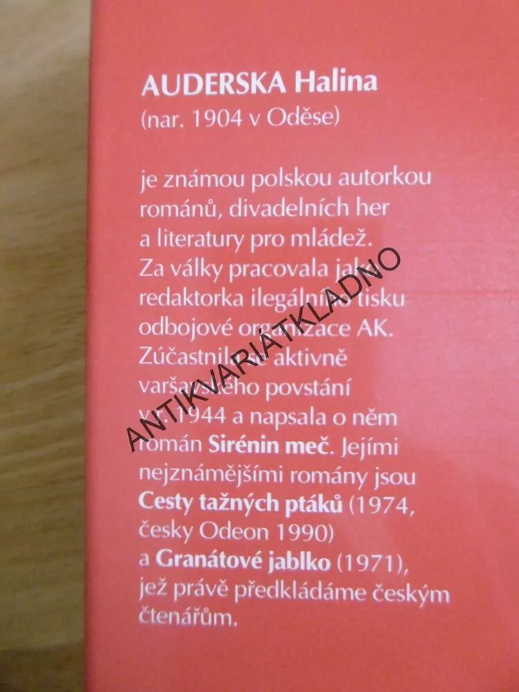 GRANÁTOVÉ JABLKO, HALINA AUDERSKA, **an