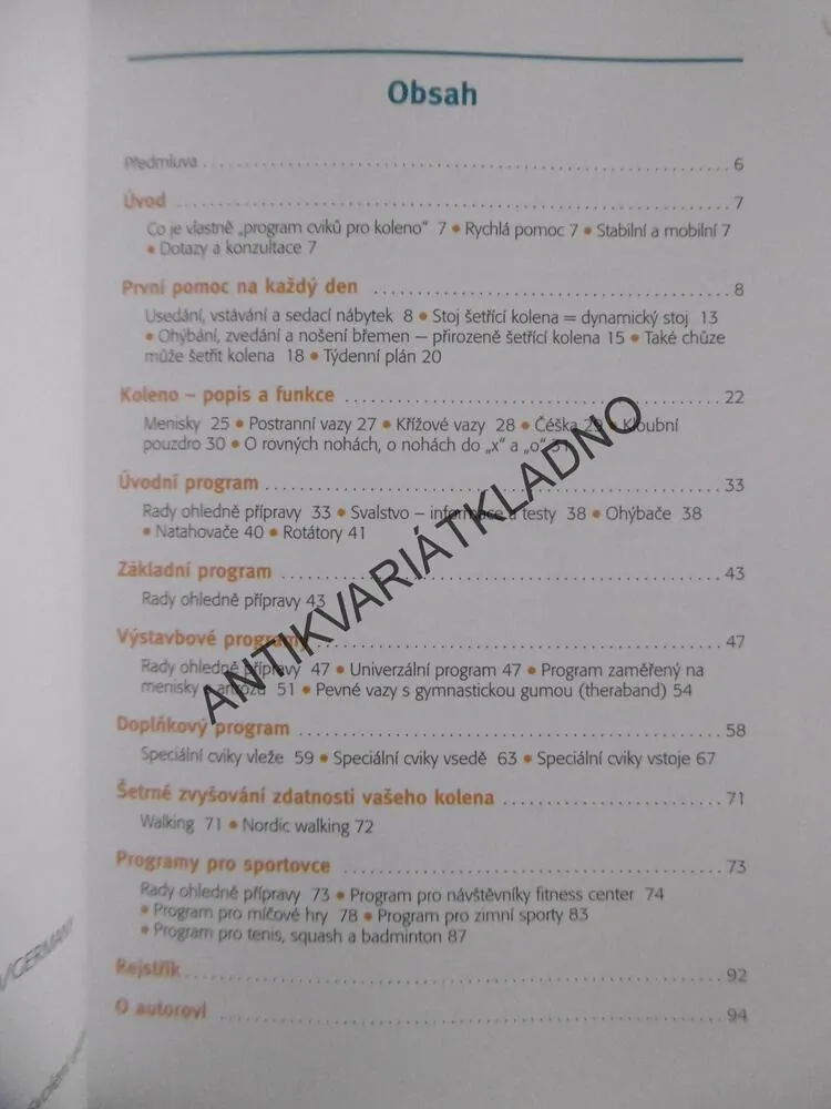 KOLENA - CVIČENÍ PROTI BOLESTEM, **an